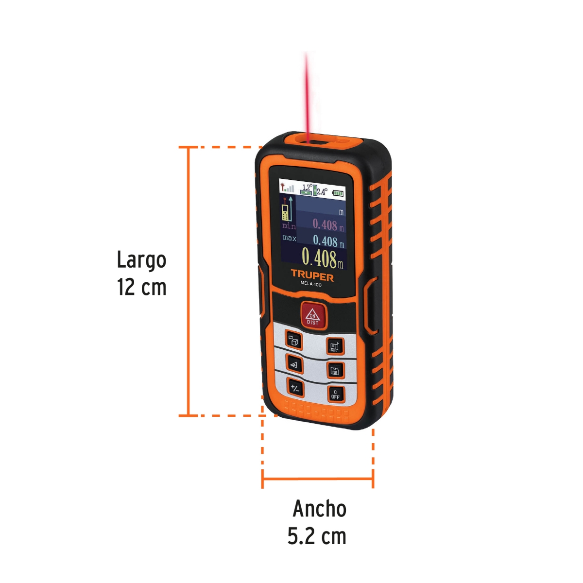 Medidor laser de distancia 100m TRUPER