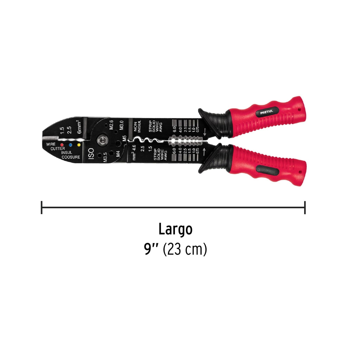Alicate Pelacable 18-10AWG 9" PRETUL