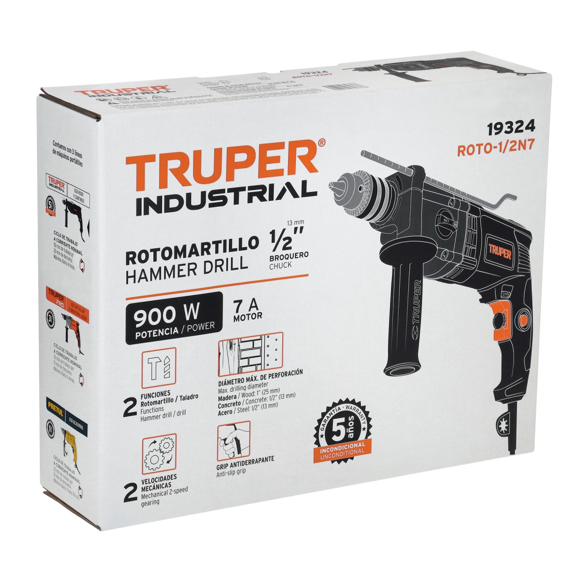 Taladro Percutor 1/2" 900W TRUPER EXPERT