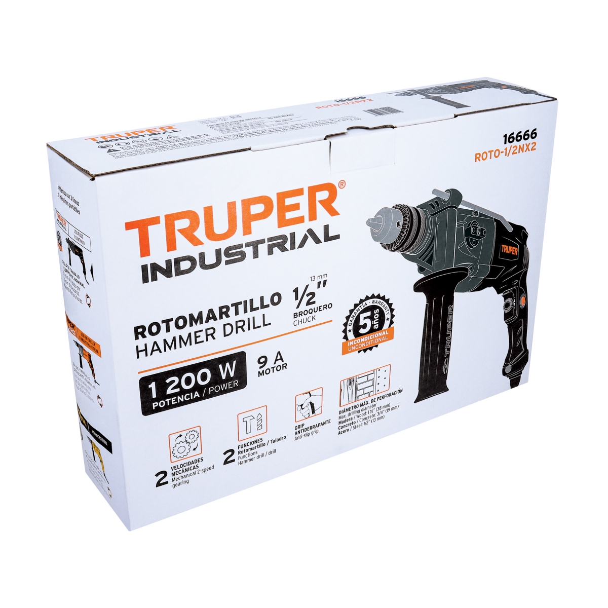 Taladro Percutor 1/2" 1.200W TRUPER EXPERT