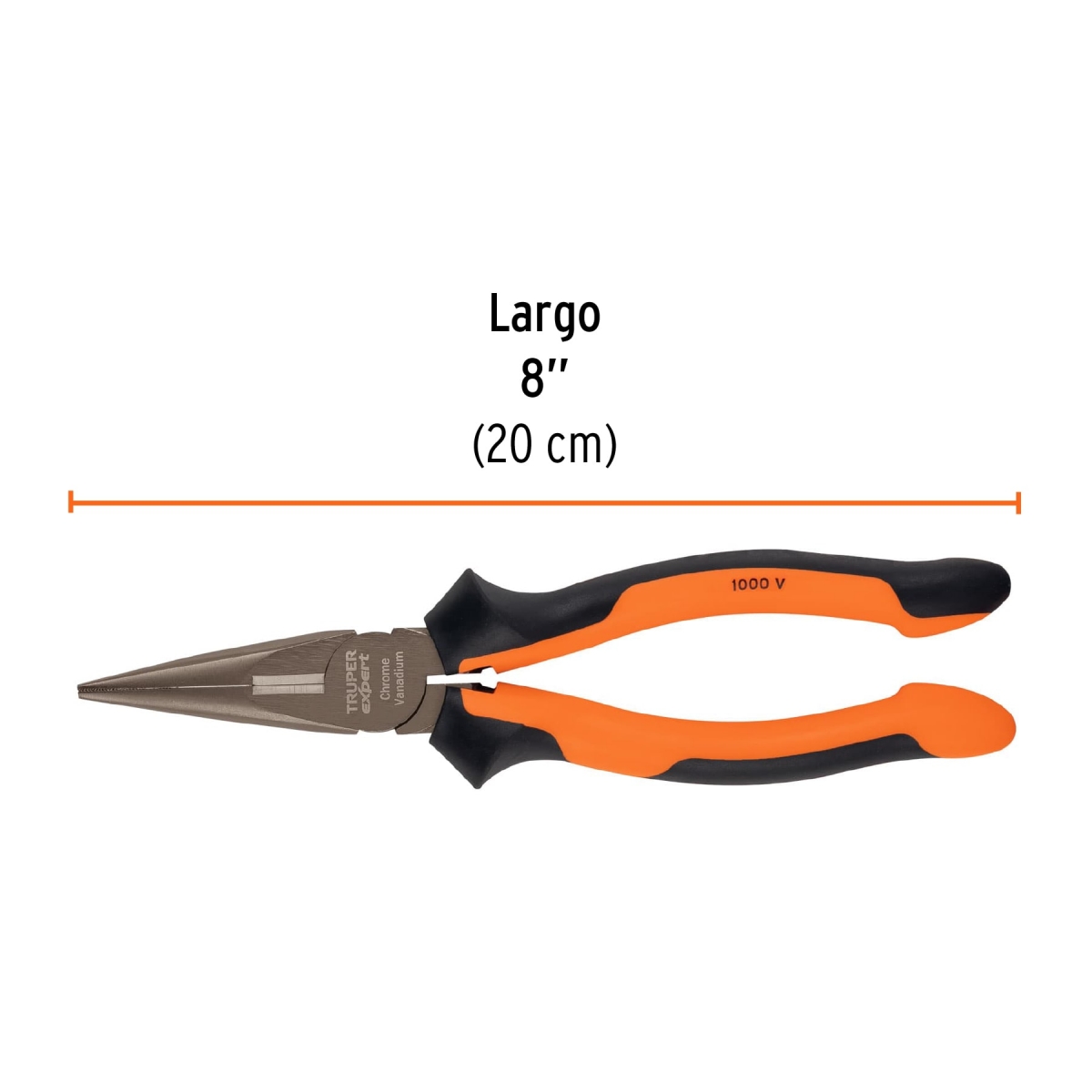 Alicate de Punta Larga Comfort Grip 8" TRUPER