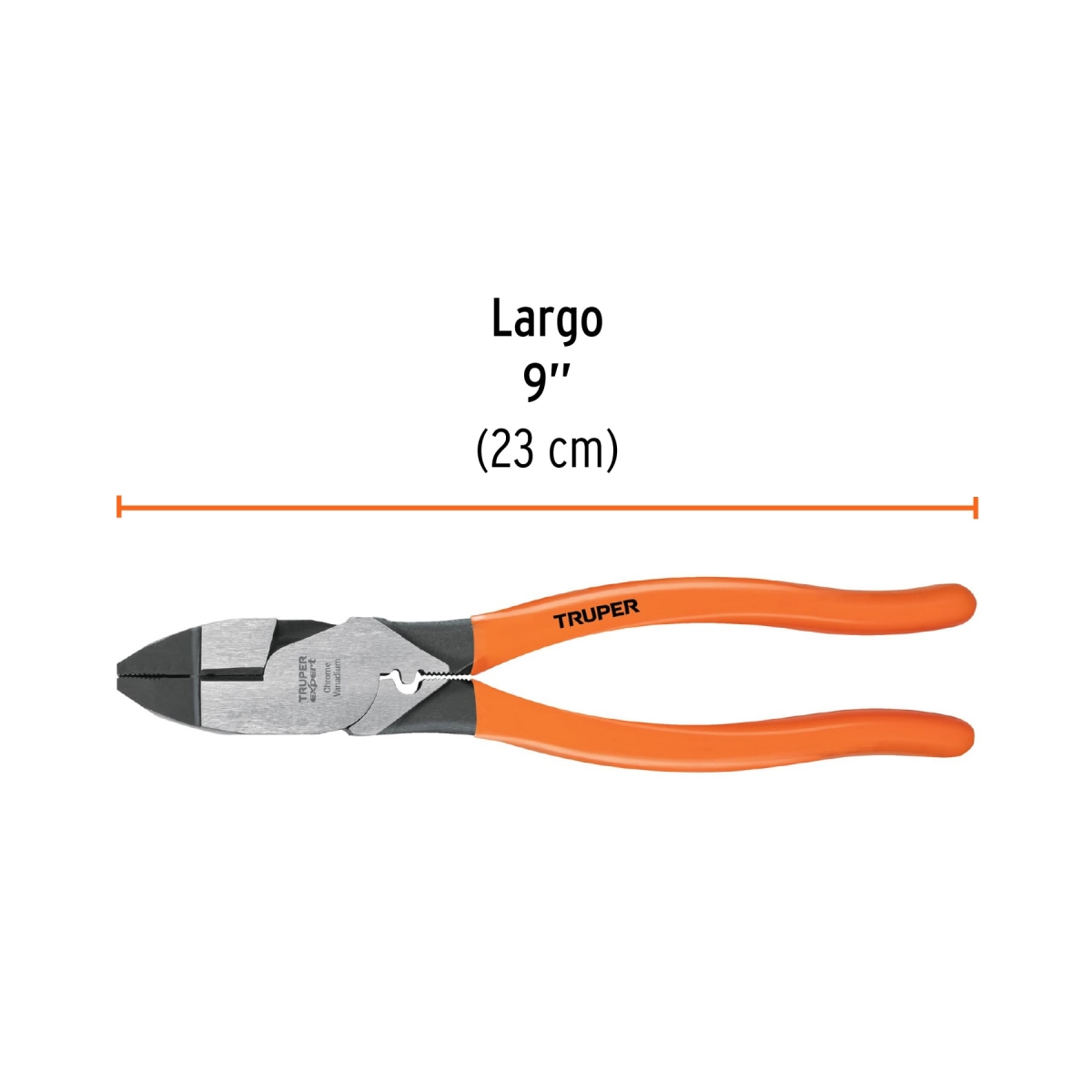Alicate de Electricista Alta Palanca + Ponchador 9" TRUPER