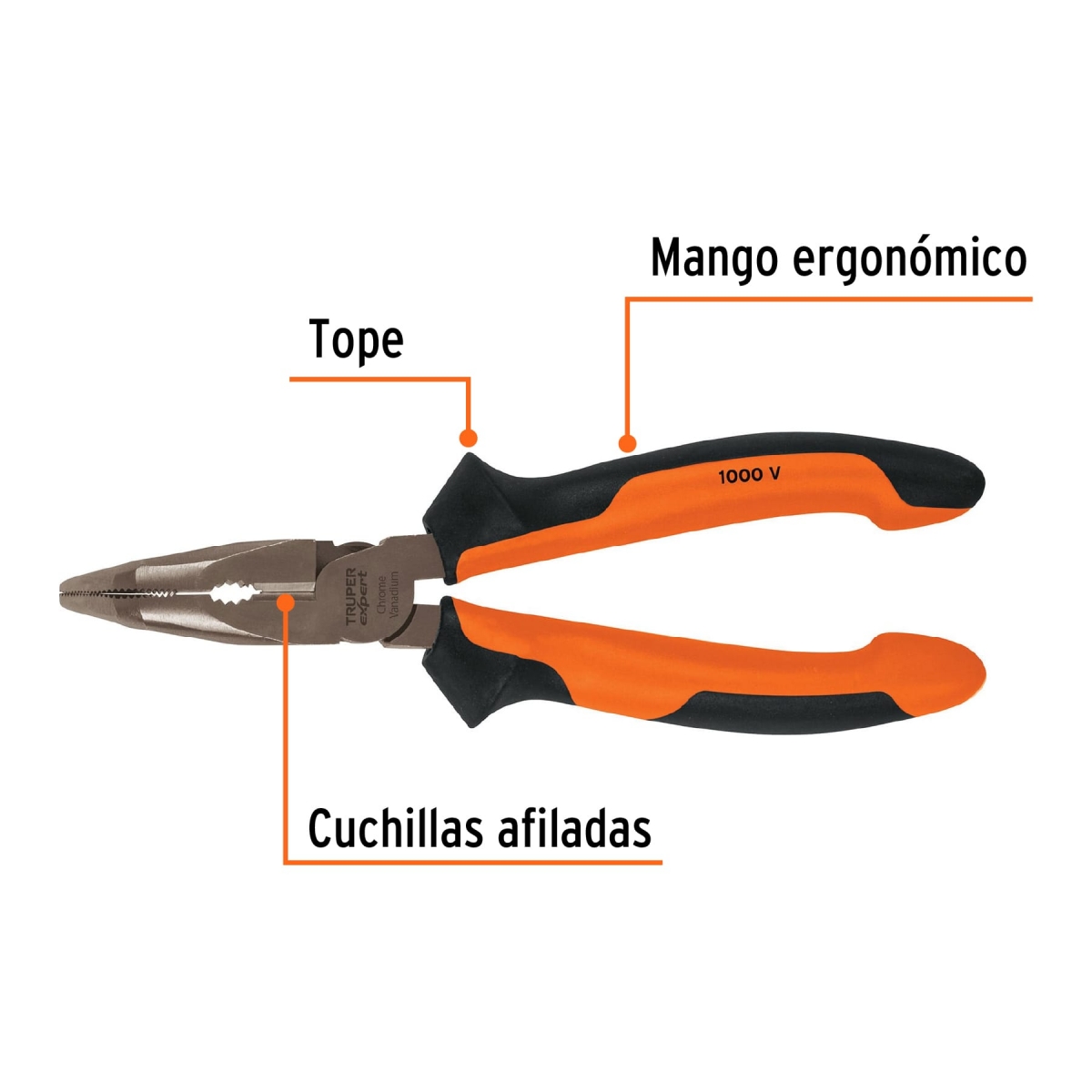Alicate de Punta Curva Comfort Grip 6" TRUPER