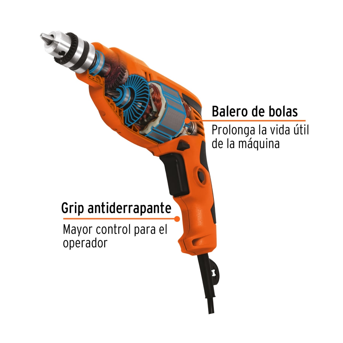 Taladro Profesional 3/8" 400W TRUPER