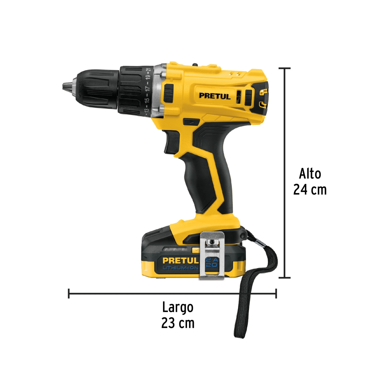 Taladro Percutor 1/2" 20V PRETUL