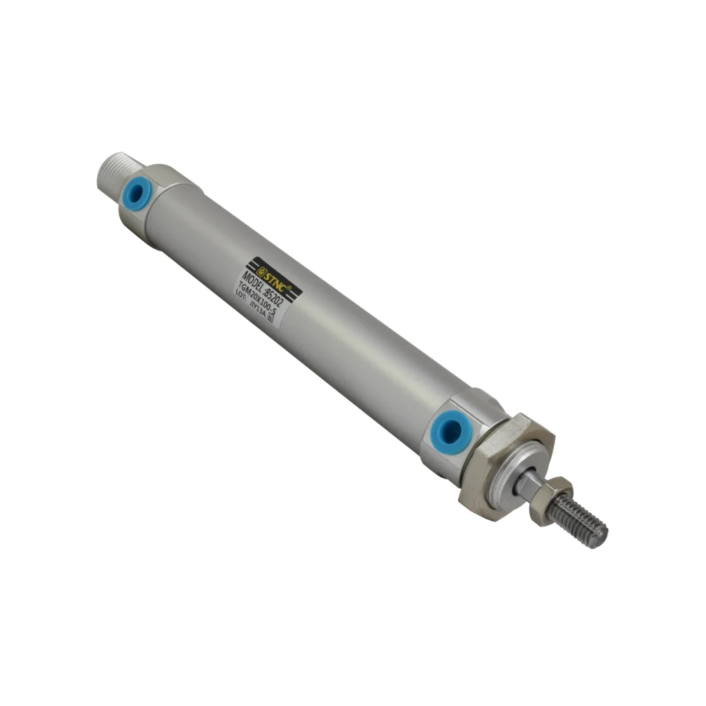 CILINDRO NEUMATICO REDONDO ALUMINIO CRA 100mm DIA 20mm 1/8"NPT STNC