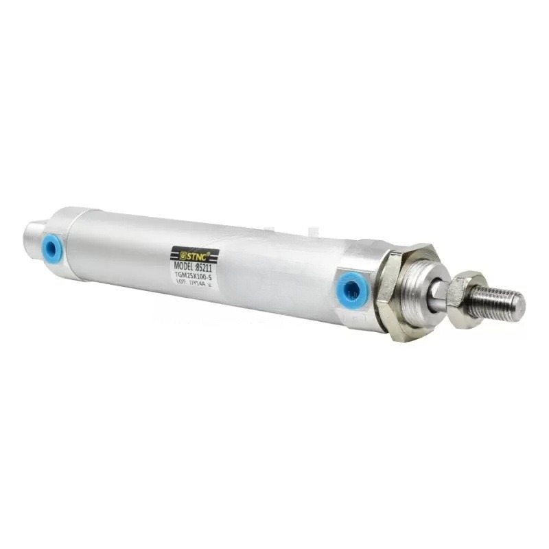 CILINDRO NEUMATICO REDONDO ALUMINIO CRA 100mm DIA 25mm 1/8"NPT STNC