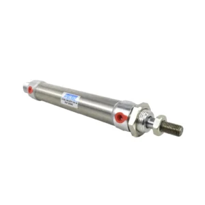 CILINDRO NEUMATICO REDONDO ACERO INOX CRA 100mm DIA 25mm 1/8" NPT PNEUTEC