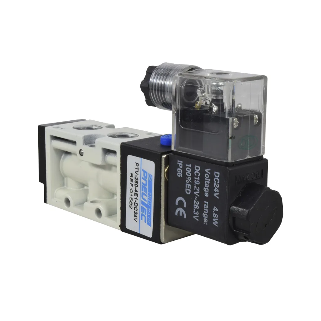 ELECTROVALVULA ALTO CAUDAL 1/4" NPT 5/2 24VDC PNEUTEC