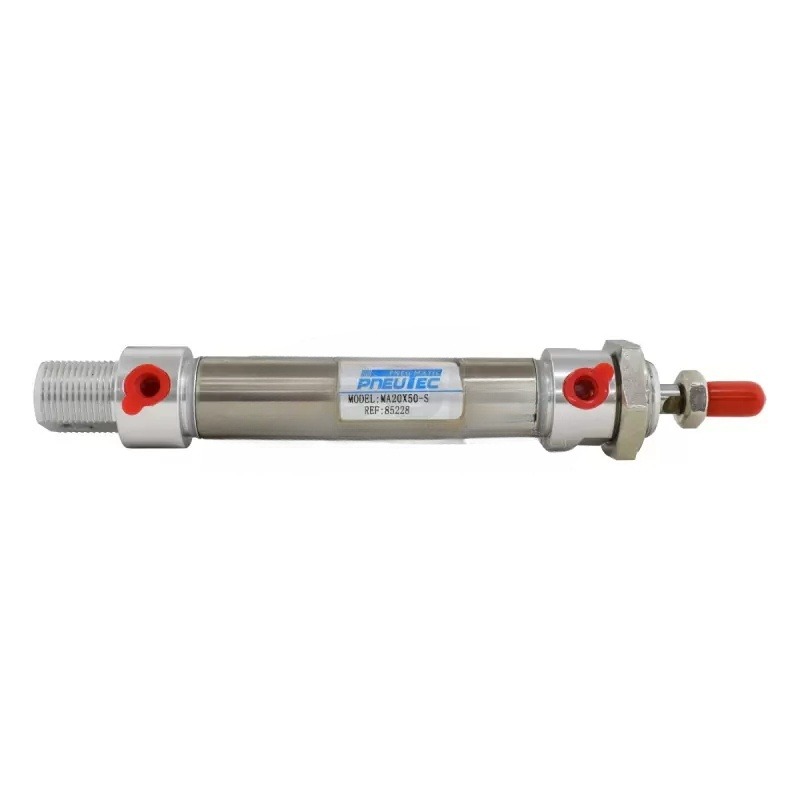 CILINDRO NEUMATICO REDONDO ACERO INOX CRA 50mm DIA 20mm 1/8" NPT PNEUTEC - Imagen 2