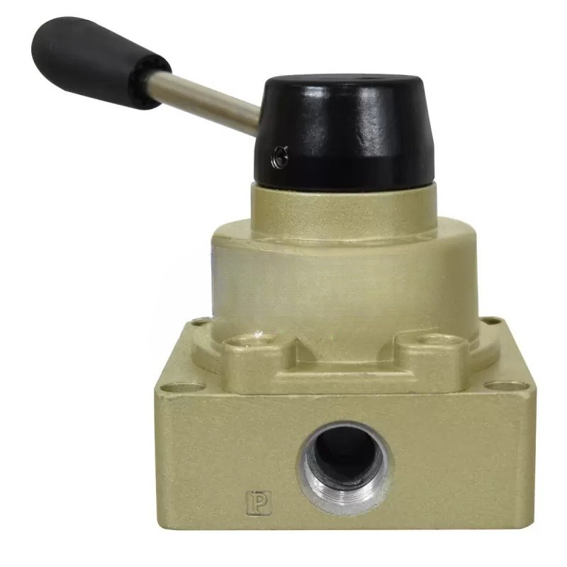 VALVULA MANUAL ROTATIVA 1/4" NPT 4/2 PNEUTEC