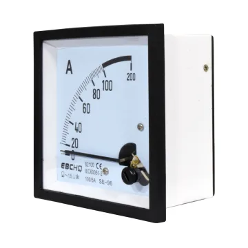 Amperimetro Analogo CT/5A 0-100A 96X96m EBC