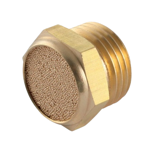 Silenciador Plano Macho Rosca 3/8" NPT Bronce PNEUFLEX