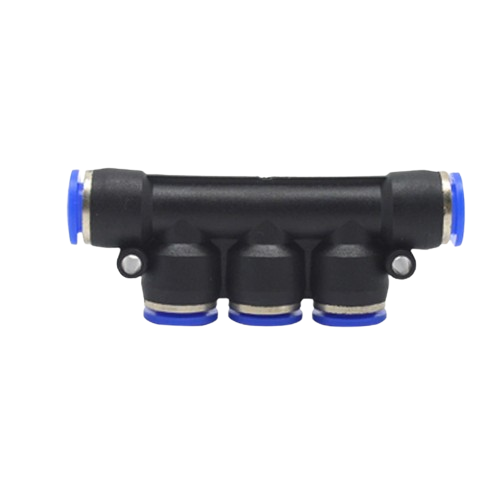 Racor Instantaneo Union Triple Mang 6mm PNEUFLEX