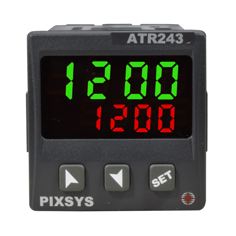 Control de Procesos Digital / Out (Rele SPDT - 2xRele - SSR - V - mA) / 48x48mm / 24-230VAC / IP65 | PIXSYS - Imagen 2