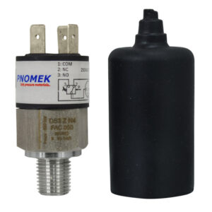 Interruptor de Presión 1/4" NPT / 1NA+1NC / 5 - 50 bar / 72.5 - 725 PSI / 250VAC | PNOMEK
