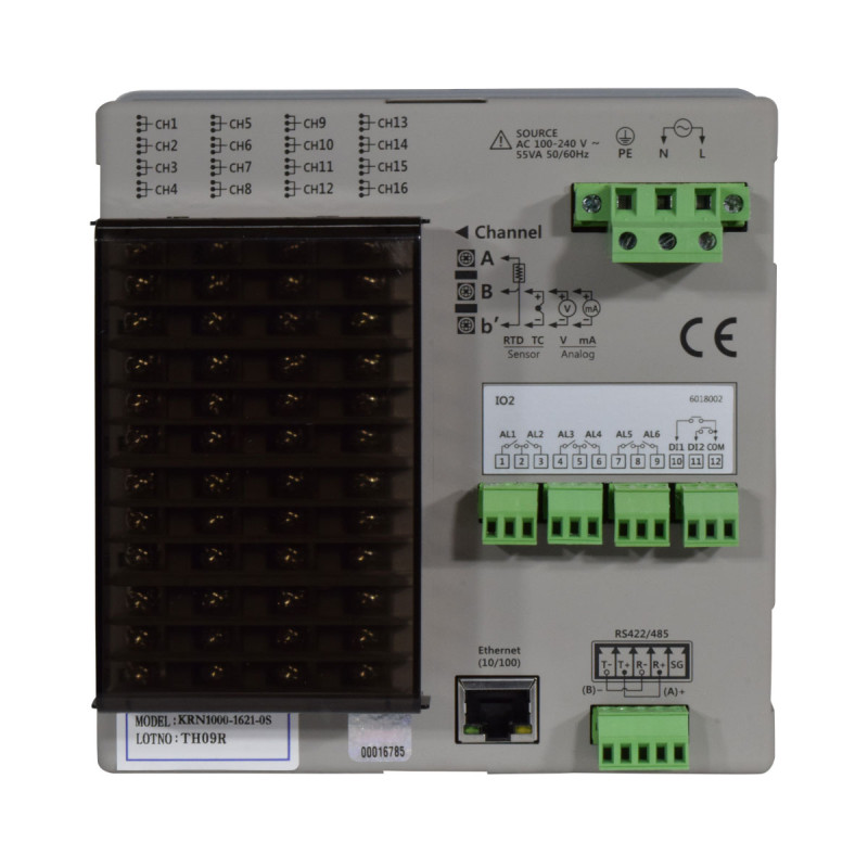 Registradores Digitales con Display TFT / 16 Canal Entradas - 6 Out (Rele SPST NA) / 100-240VAC | AUTONICS - Imagen 4