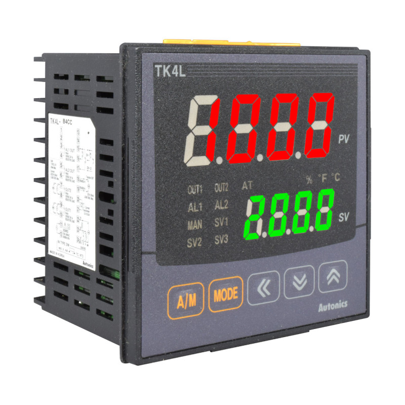 Control de Procesos Digital / Out (2xCorriente/SSR) / SubOut (2xRele SPST + RS485) / 96x96mm / 100-240VAC / IP65 | AUTONICS - Imagen 3