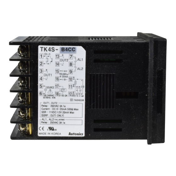 Control de Procesos Digital / Out (2xCorriente/SSR) / SubOut (2xRele SPST + RS485) / 48x48mm / 100-240VAC / IP65 | AUTONICS - Imagen 3