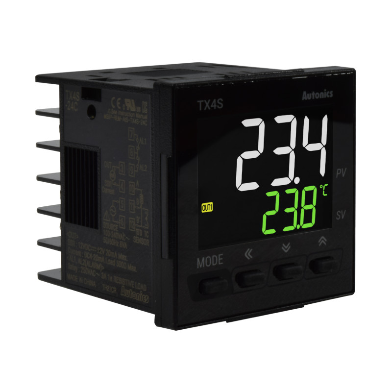 Control de Temperatura Digital / Out (Corriente o SSR) / SubOut (2xRele SPST) / 48x48mm / 100-230VAC / IP50 | AUTONICS