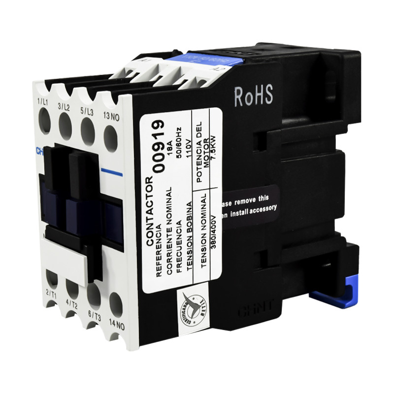 Contactor 18A AC3 110VAC UL | CHINT - Imagen 3