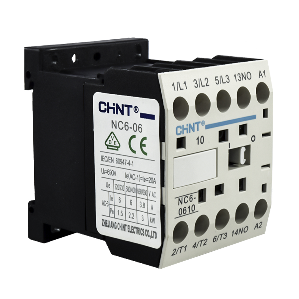 Mini Contactor Auxiliar 6A AC3 24VAC 3NO+1NO