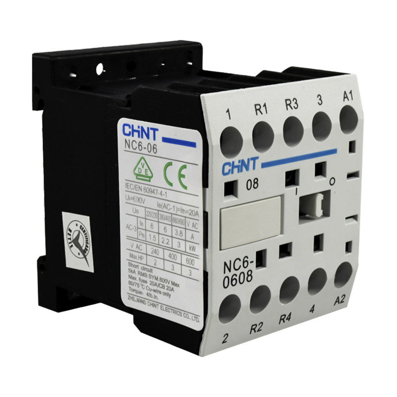 Mini Contactor Auxiliar 6A AC3 24VAC 2NO+2NC - Imagen 3