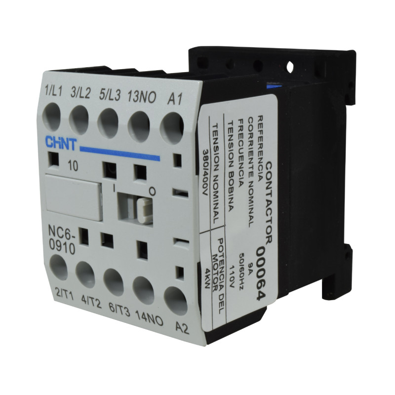 Mini Contactor Auxiliar 9A AC3 110VAC 3NO+1NO - Imagen 3