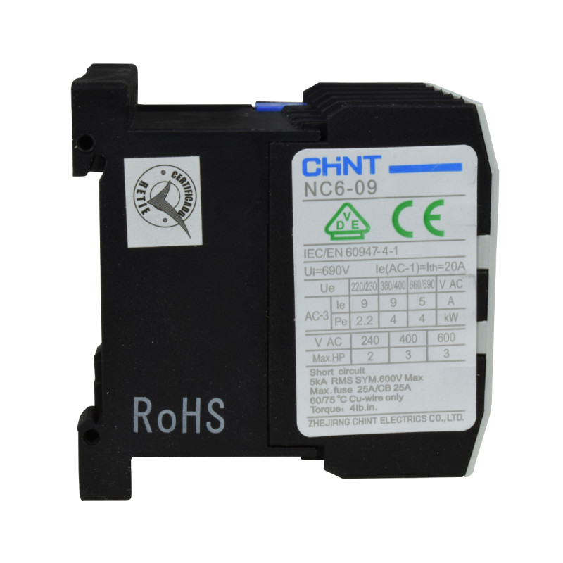 Mini Contactor Auxiliar 9A AC3 110VAC 3NO+1NO - Imagen 4