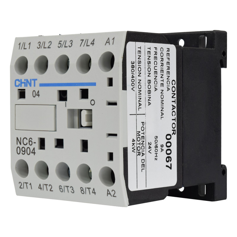 Mini Contactor Auxiliar 9A AC3 24VAC 4NO - Imagen 3