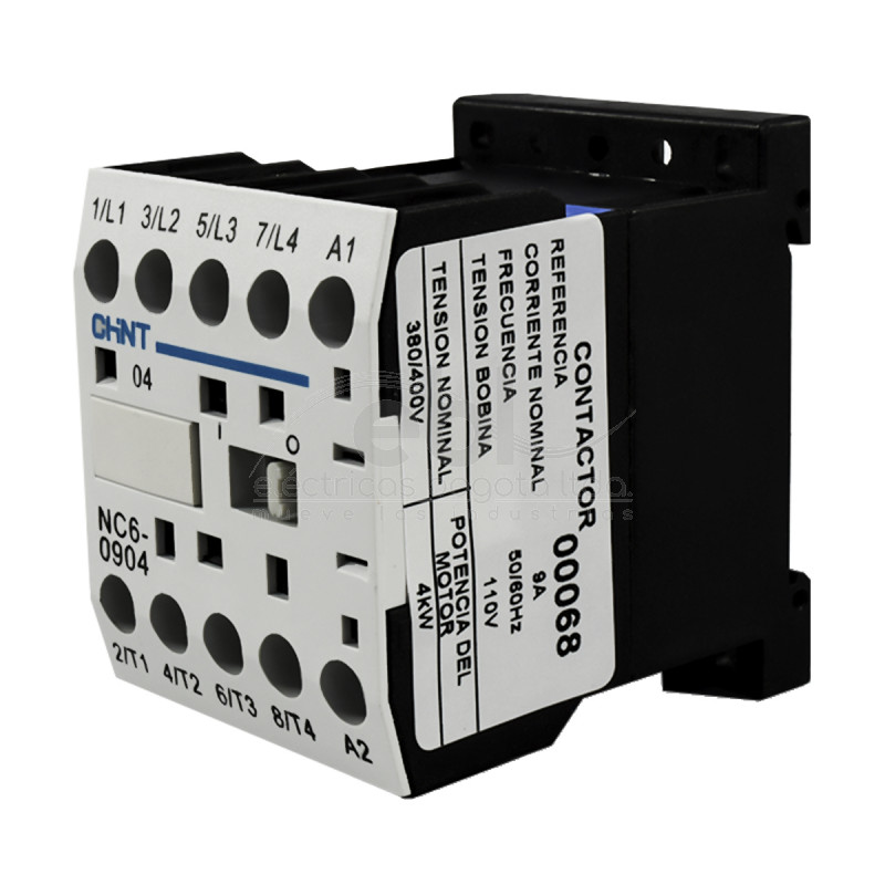 Mini Contactor Auxiliar 9A AC3 110VAC 4NO