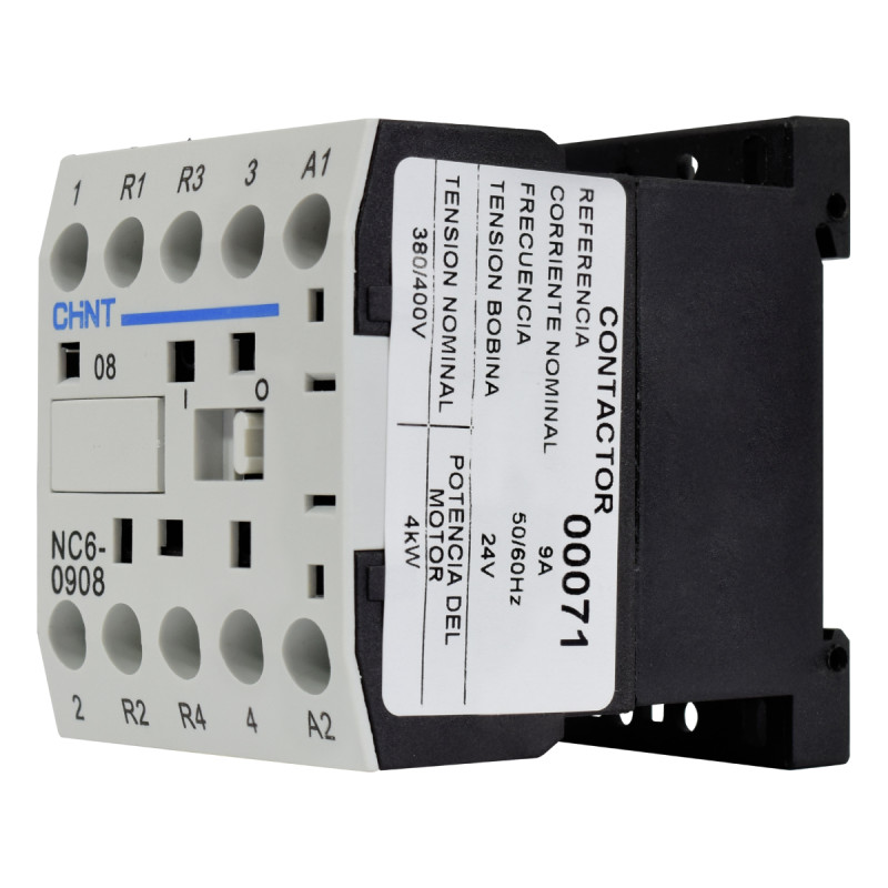 Mini Contactor Auxiliar 9A AC3 24VAC 2NO+2NC - Imagen 3