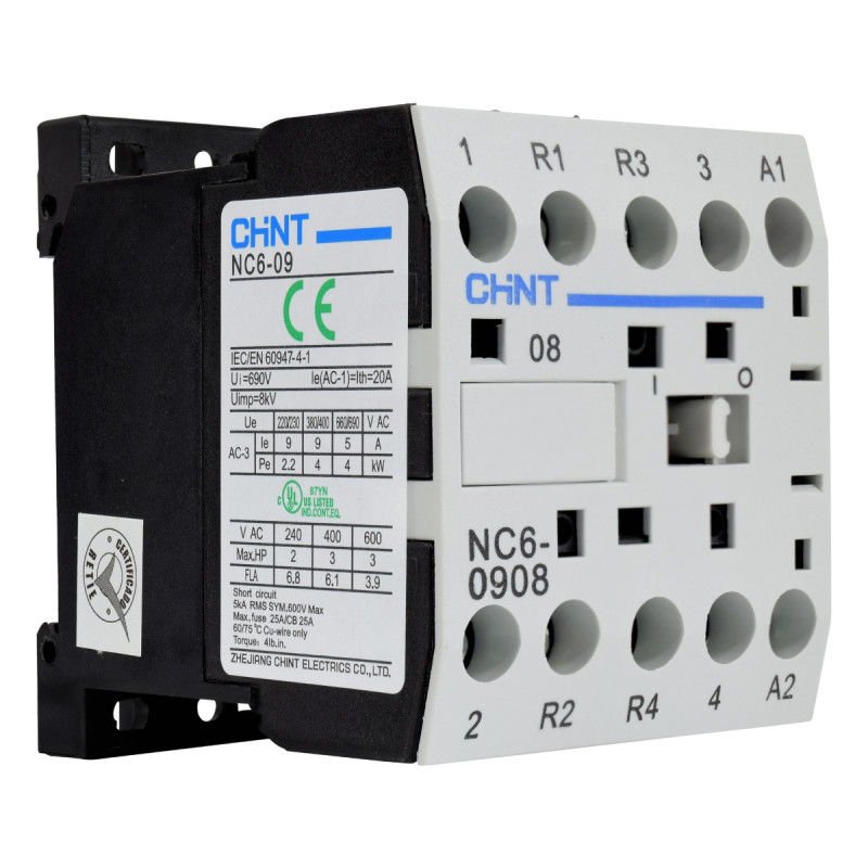 Mini Contactor Auxiliar 9A AC3 24VAC 2NO+2NC