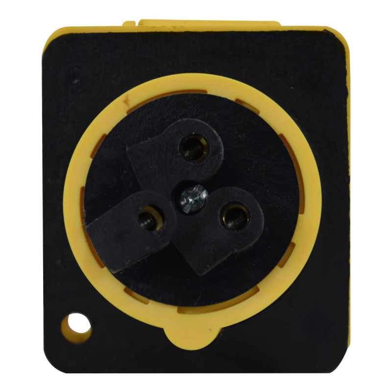 TOMA INCRUSTAR INCLI 16A 110VAC 2P+T AMARILLO - Imagen 5