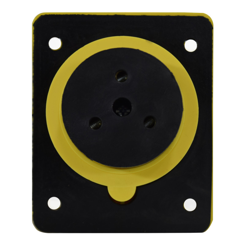 TOMA INCRUSTAR INCLI 32A 110VAC 2P+T AMARILLO - Imagen 5