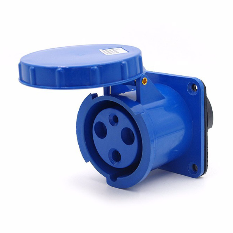 TOMA INCRUSTAR 63A 230VAC 2P+T AZUL - Imagen 2
