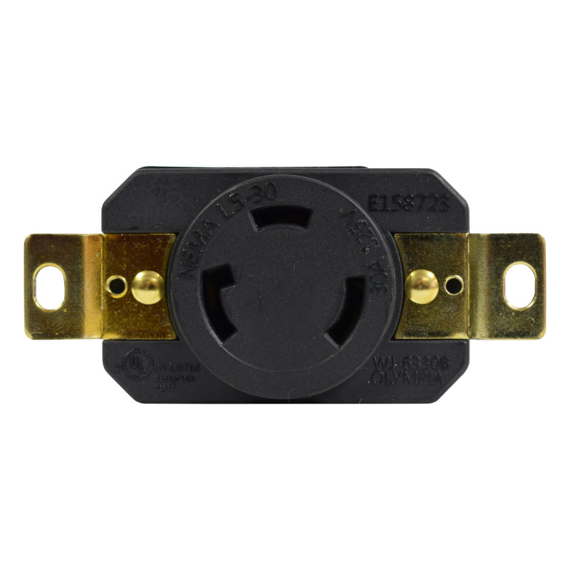 TOMA SEG INC 30A/125VAC 2P+T NEMA L5-30R - Imagen 2
