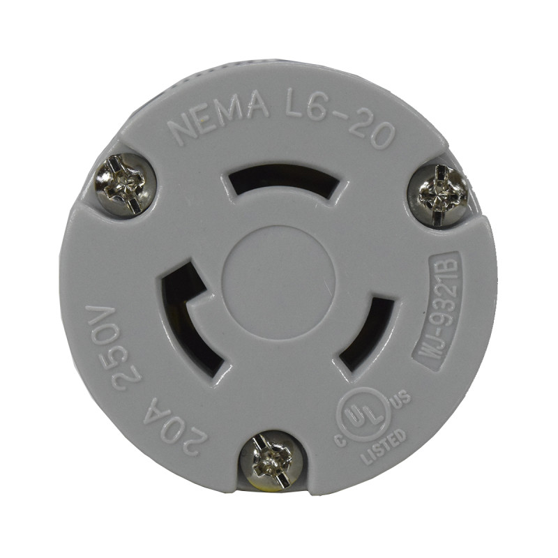 TOMA SEG AE 20A/250VAC 2P+T NEMA L6-20 UL - Imagen 2