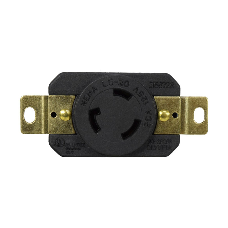 TOMA SEG INC 20A/125VAC 2P+T NEMA L5-20 UL - Imagen 2