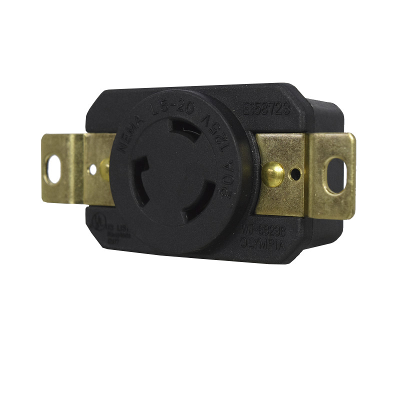 TOMA SEG INC 20A/125VAC 2P+T NEMA L5-20 UL - Imagen 3