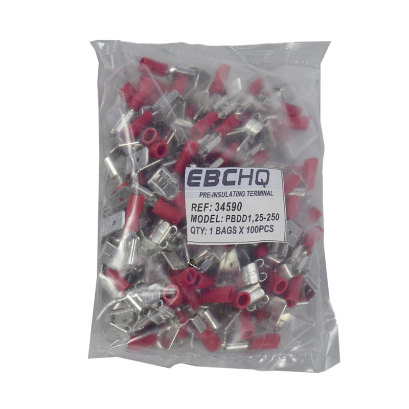 Terminal Hembra-Macho Rojo 16-22AW6 X 1 Paquete De 100 Unid | EBCHQ - Imagen 2