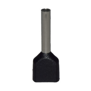 Terminal Pin Hueco Doble Negro 16AWG X 1 Paquete De 100 Unid