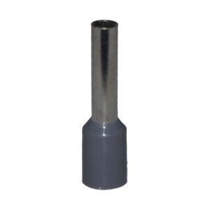 Terminal Pin Hueco Gris 12AWG X 1 Paquete De 100 Unid