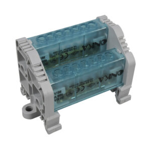 Bloque Distribución Bipolar 2L 7 Huecos 80A Tapas Lateral Con Cubrimiento | ONKA