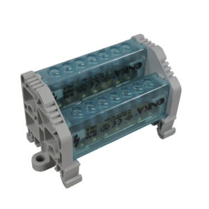 Bloque Distribución Bipolar 2L 7 Huecos 160A Tapas Lateral Con Cubrimiento | ONKA
