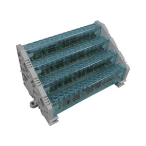 Bloque Distribución Alto Tetrapolar 4L 15 Huecos 160A Tapas Lateral Con Cubrimiento | ONKA