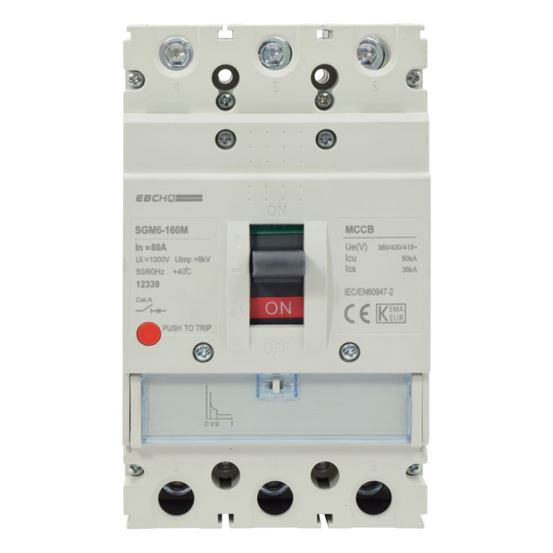 Breaker Industrial 3X80A 415V 50KA | EBCHQ - Imagen 2