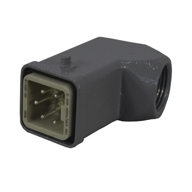 Conector Macho 4P 10A/400V E Lateral | WAIN - Imagen 2