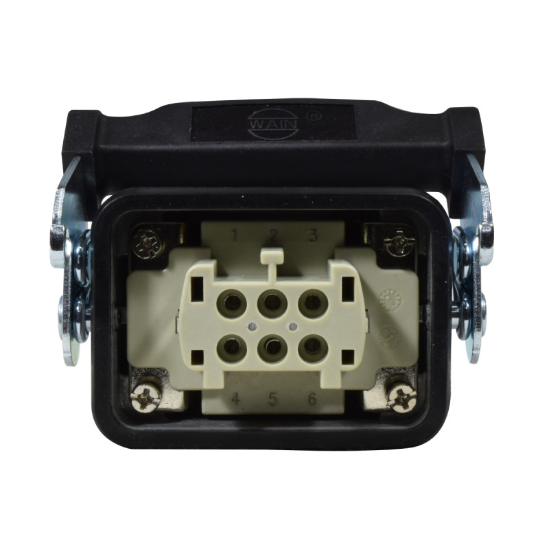 Conector Hembra 6P 16A/500V Aérea | WAIN - Imagen 2