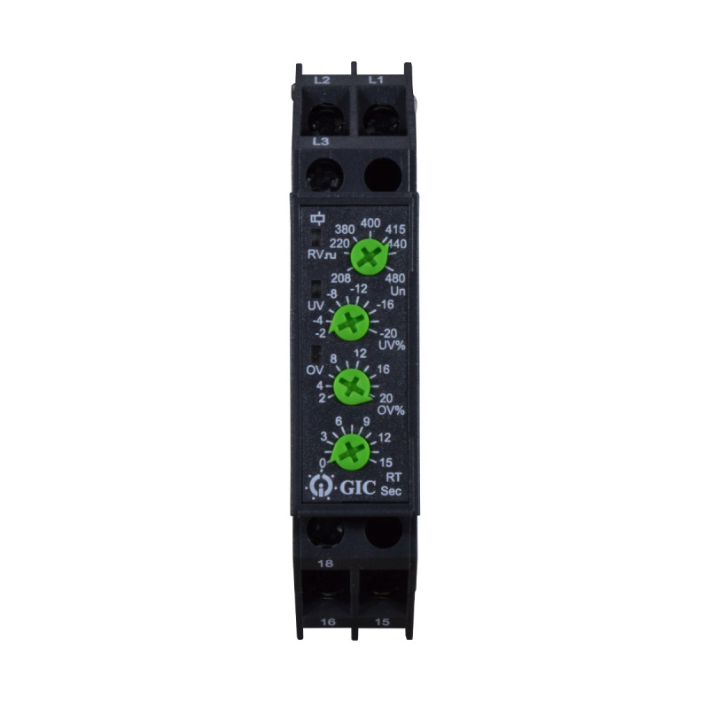Monitor De Voltaje 208-480 VAC RIEL DIN | GIC - Imagen 2